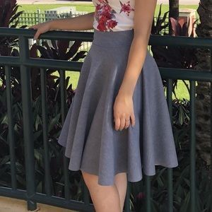 Gray Vintage circle skirt/ Medium